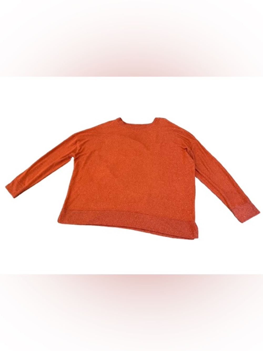 Time and Tru Women’s Rust Orange Lightweight Crewneck Sweater Size Extra Large